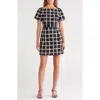 French Connection Funnel Neck Cotton Minidress In Black