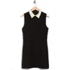French Connection Gemma Collared Sleeveless Minidress In Black