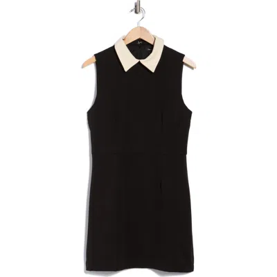 French Connection Gemma Collared Sleeveless Minidress In Black