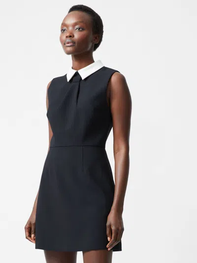 French Connection Gemma Collared Tie Mini Dress  Dresses In Black