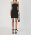 French Connection Gemma Satin Strapless Mini Dress In Black In Black