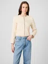 French Connection Geo Shell Texture Woven Slim Jacket In Neutral