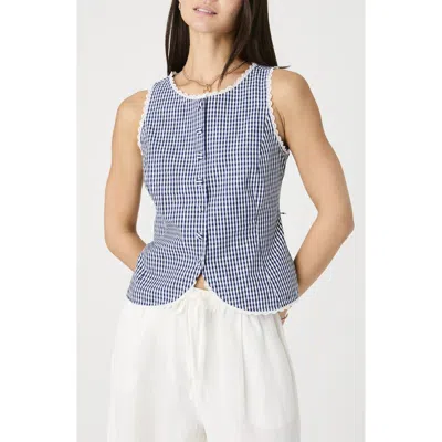 French Connection Gingham Cotton Poplin Vest