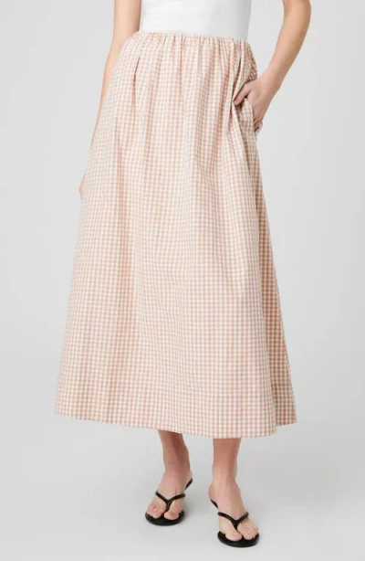 French Connection Gingham Maxi Skirt In Pink