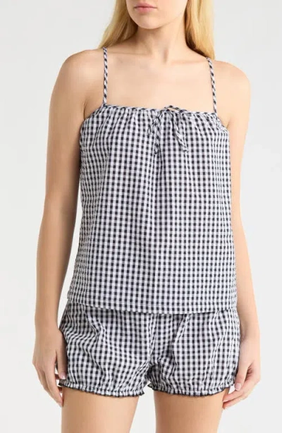 French Connection Gingham Seersucker Cami & Bloomer Short Pajamas In Multi