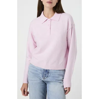 French Connection Gisselle Knit Polo Top In Lilac