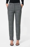 French Connection Glen Plaid Slim Crop Pants In Gray