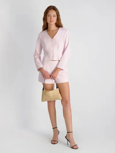 French Connection Halsey Twill Tailored Shorts In Daisy