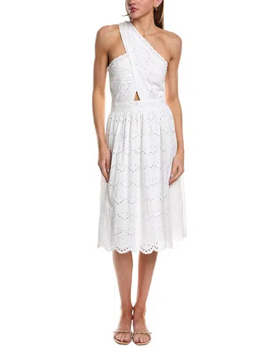 French Connection Halter Eyelet Midi Dress In White