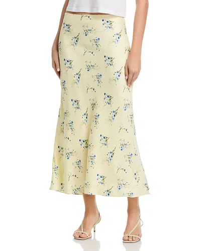 French Connection Harper Fleur Bias Midi Skirt In Multi