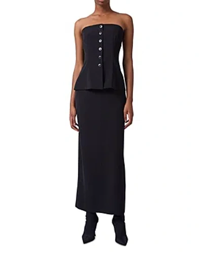 French Connection Harrie Suiting Maxi Skirt In Blackout