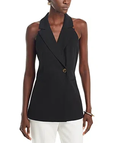 French Connection Harrie Sleeveless Blazer Top In Blackout
