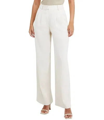 French Connection Harry Pleated Suiting Trousers In White