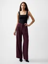 French Connection Harrie Suiting Trousers Burgundy Red