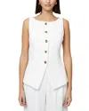 French Connection Women's Harrie Boat Neck Button-front Vest In Summer White