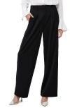 French Connection Harrie Wide Leg Suiting Pants In Blackout