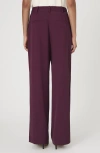 French Connection Harrie Wide Leg Suiting Pants In Burgundy Red