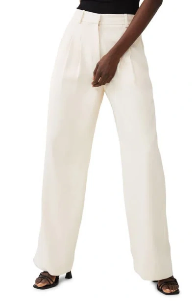 French Connection Harry Pleated Suiting Trousers In White