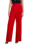 French Connection Harrie Wide Leg Suiting Pants In Mars Red