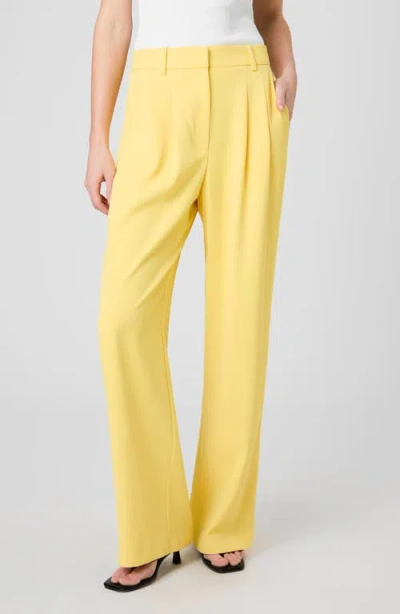 French Connection Harrie Wide Leg Suiting Pants In Yellow