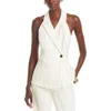 French Connection Harrie Sleeveless Blazer Top In White
