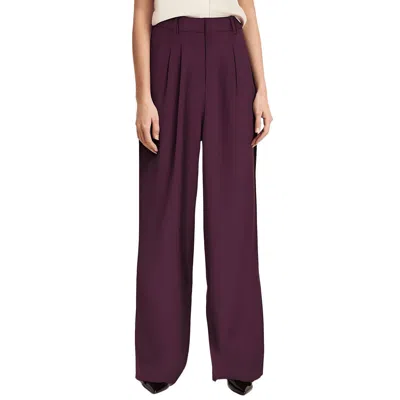 French Connection Harrie Womens Pleated Polyester Trouser Pants In Burgundy