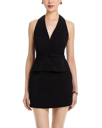 French Connection Harry Belted Halter Top In Black