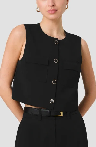 French Connection Harry Crop Vest In Black