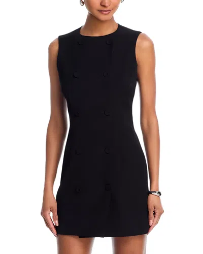 French Connection Harry Suiting Double Breasted Mini Dress In Black