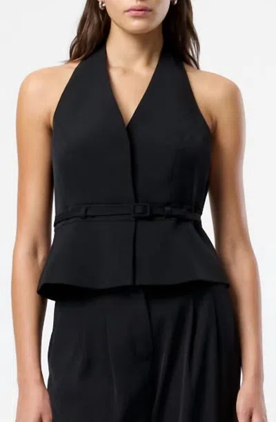 French Connection Harry Suiting Halter Top In Black