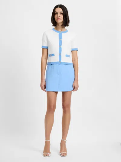French Connection Harry Suiting Skort In Seashell Combo
