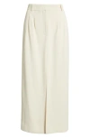 French Connection Harry Suiting Slit Maxi Skirt In Neutral