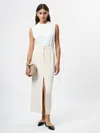 French Connection Harry Suiting Slit Maxi Skirt In White