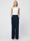 French Connection Stretch Denim Boot Cut Ankle Length Jeans Vintage Mid Wash In Navy