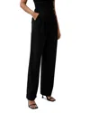 French Connection Womens Pleated Polyester Suit Pants In Blackout