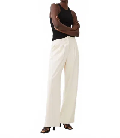 French Connection Harry Suiting Trousers In Classic Cream In White