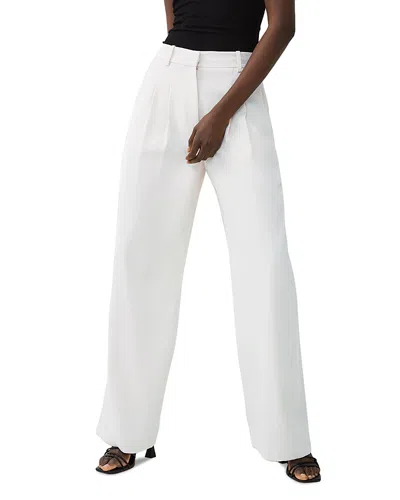 French Connection Harry Pleated Suiting Trousers In White