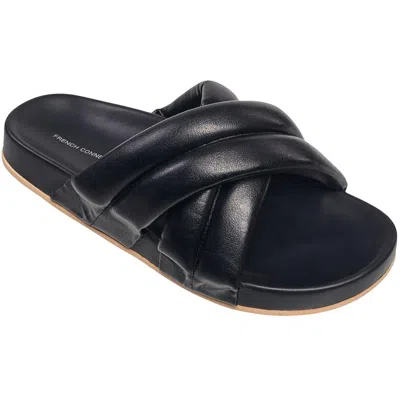 French Connection Women's Hayden Criss-cross Flip Flop Slide Sandals In Black