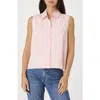 French Connection High-low Bow Back Sleeveless Shirt In Pink