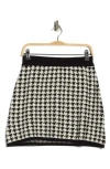 French Connection Houndstooth Miniskirt In Black