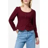 French Connection Inga 2-pocket Button-up Shirt In Burgundy
