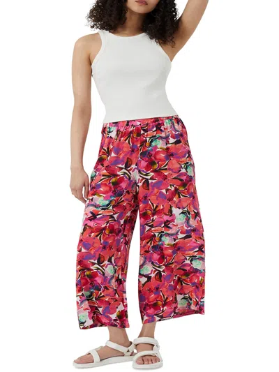 French Connection Isadora Delphine Womens Printed Wide Leg Culottes In Multi