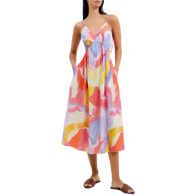 French Connection Isadora Faron Womens Sleeveless Midi Sundress In Multi