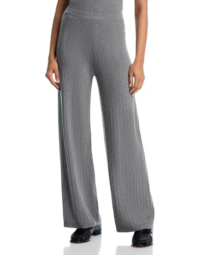 French Connection Javier Knit Wide Leg Pants In Gray