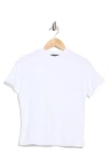 French Connection Justine Ruched Back T-shirt In White
