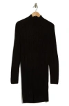 French Connection Katrin Long Sleeve Cable Knit Sweater Dress In Black