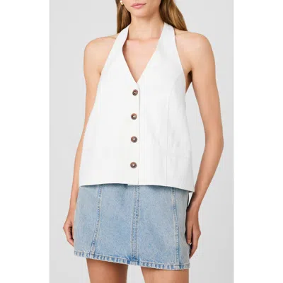 French Connection Keller Boxy Halter Top In White