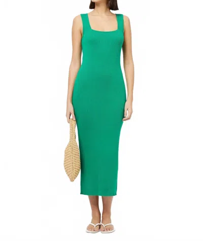 French Connection Kelly Square Neck Midi Dress In Green