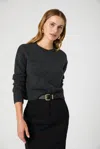 French Connection Kesia Crew Neck Cropped Sweater  Knitwear In Grey