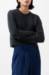 French Connection Kesia Crewneck Sweater In Dark Charcoal